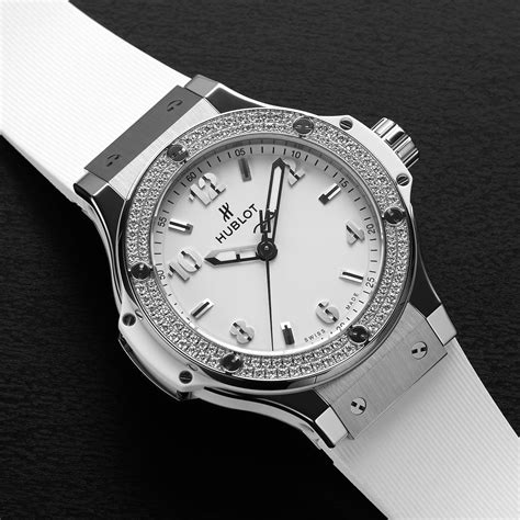 hublot big bang diamond white|Hublot diamond watch price.